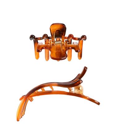 6-Piece Non-Slip Hair Claw Clips with Inner Teeth for Women and Girls - Set of 3 Classic Colors - Buy Online on GoSupps.com