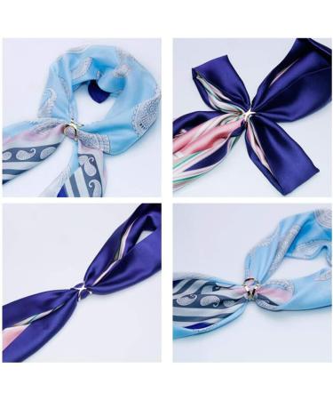 2PCS Gold & Silver X Shaped Scarf Ring Buckle Set | Fashion Silk Scarf Clasp Clips for Women | Clothing Wrap Holder and Decoration Accessory - Buy Online on GoSupps.com