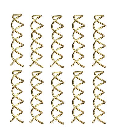 Spiral Bobby Pins 10 Pack Spin Pins Spiral Hair Clip Spin Clip Bun Stick Pick for DIY Hair Style Messy Bun Tool Perfect Small Bun Bobbypins Bobbie Fashion (Blonde)