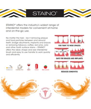 Staino Interdental Brush Refills - Microfine Minis Small Cylindrical 72 Brushes per Box - International Shipping Available - Buy Online on GoSupps.com