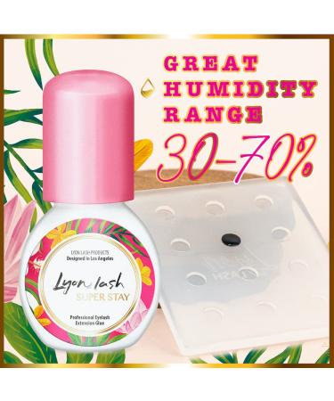 Lyon Lash Super Stay 5ml Eyelash Extension Glue - 0.5 Sec Dry Time, Up to 8 Weeks Retention - Black Adhesive for Professional Use - Buy Online on GoSupps.com
