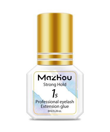 Extra Strong Eyelash Extension Glue(0.28fl.oz / 8ml) 1S Drying Time Lash Glue for Eyelash Extensions Maximum Bonding Power 7-8 Weeks Retention Eyelash Glue Professional Use Only