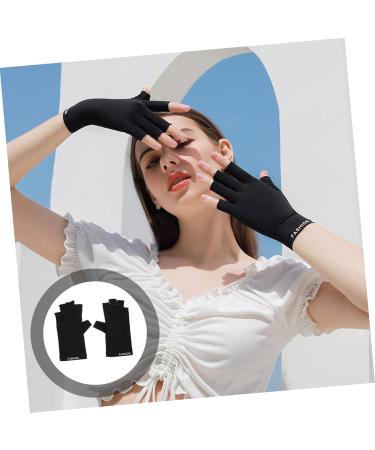 POPETPOP 1 Pair nail protection gloves UV manicure gloves guantes para el sol de mujer sun protection gloves gloves UV gloves Manicure Fingerless Gloves handguard Miss riding Nylon - Buy Online on GoSupps.com