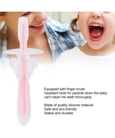 Kids Teething Toys for Toddlers - Soft Silicone Teether for 0-2 Years (Pink Rose) | Gum Care Essentials - Buy Online on GoSupps.com