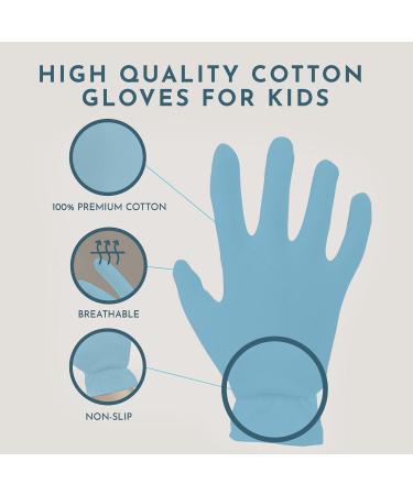 Gaxcoo Cottonnerie Kids Moisturizing Gloves - 7 Pairs of 100% Premium Cotton for Dry Hands & Eczema Treatment | Reusable Overnight Lotion Gloves for Boys & Girls Ages 2-5 - Buy Online on GoSupps.com