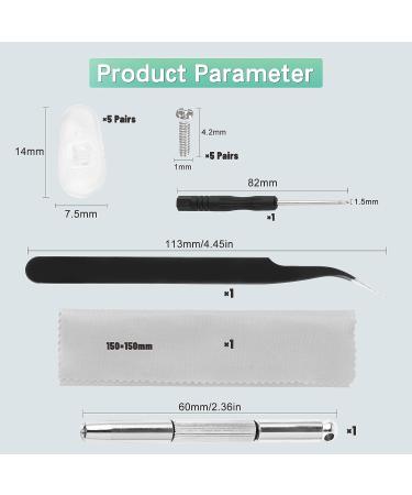 Glasses Nose Pad Replacement Kit  YSSAIL Eyeglass Repair Kit with 5 Pairs of Nose Pads  Screws  Precision Screwdrivers  Tweezer and Cleaning Cloth for Eyeglass and Sunglasses A-transparent - Buy Online on GoSupps.com