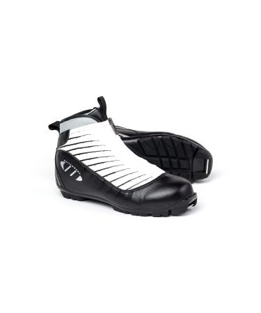 Whitewoods Unisex-Adult 424-nnn Xc Cross Country Touring Adventure Ski Boots Alpine 48 Black/White