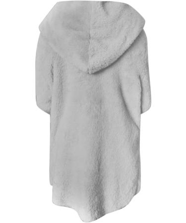 Hanxiulin Oversized Plush Jacket for Women - Warm Lined Windproof Reversible Winter Coat Light Quilted Premium Gray Jacket (XL) - Buy Online on GoSupps.com