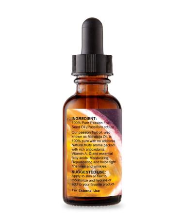 100% Pure Virgin Maracuja Oil 2 oz - Cold-Pressed Passionfruit Seed Oil for Dry Skin Face Hair & Lips - Unrefined Extra Virgin - Buy Online on GoSupps.com