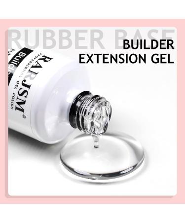 RARJSM Clear Gel Nail Polish - Transparent Builder Rubber Base Soak Off UV/LED Cure - 15ml for Salon & DIY Use - Buy Online on GoSupps.com