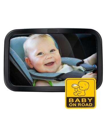 Ansta baby car mirror frost-proof rear view mirror free gaze wide convex mirror 360 wide angle rotatable baby/infant mirror with easier