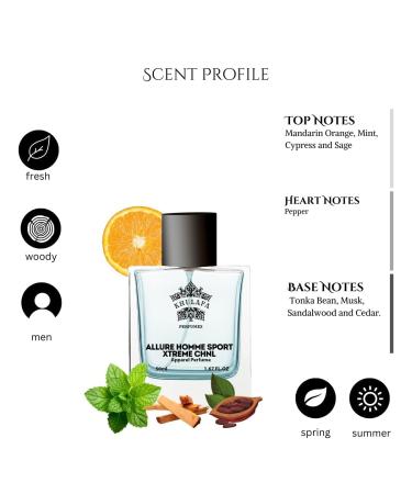 DJ Allure Homme Sport Xtreme CHNL For Men | Woody Aromatic Fragrances | Long Lasting Mens Perfume | Fragrance Sutaible for Any Occasion | Gift For Him - Buy Online on GoSupps.com