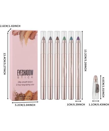 Eyeshadow Stick Set | Waterproof Shimmer Eyeshadow Pen - Colorful Eye Shadow Applicator Sticks Pearly Glitter Cream Stick Pen Eye Liner Set for Makeup - Buy Online on GoSupps.com