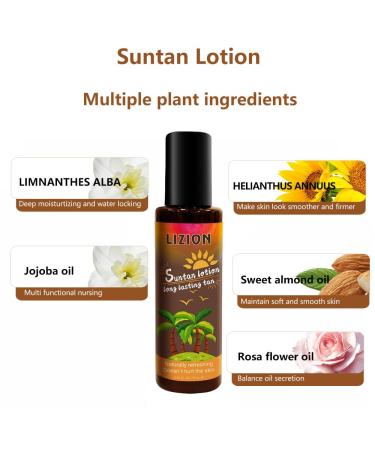 Natural Sunless Tanning Lotion Whole Body Self Tanner Moisturize the Skin Multiple Plant Ingredients Mild Formula-5.29 FL.OZ - Buy Online on GoSupps.com