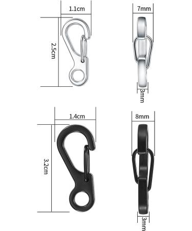 20 Pack Mini Carabiner Hooks - Small Snap Lock Carabiners for Camping Travel & Hiking - Key Chain Clips - Buy Online on GoSupps.com