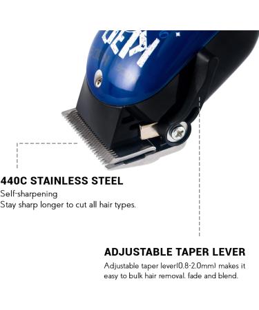 Hair Clippers for Men - Professional Cordless Barber Clippers & Rechargeable Beard Trimmer with 6 Guide Combs | Blue Panda No.1 - Buy Online on GoSupps.com