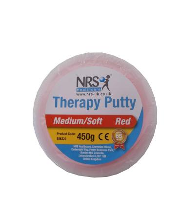 NRS Healthcare E86322 Hand Exercise Putty Tub of 450 g Red Medium-Soft Medium Soft/Red 450 g