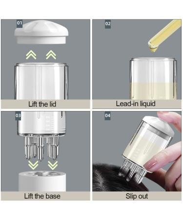Kakalote Oil Applicator Bottle - Scalp & Hair Oil Applicator for Hair Growth | Hair Care Massager Comb - White - Buy Online on GoSupps.com