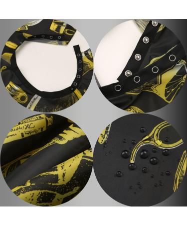 Professional Salon Cape with Snap Closure | Waterproof Hairdressing Cape | Yellow Stripe Barber Cutting Cape - International Shipping Available - Buy Online on GoSupps.com
