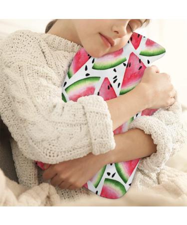 Cozy Heat Bottle with Fluffy Watermelon Cover - 2L Pain Relief for Back Neck & Shoulders - Red/Pink - Buy Online on GoSupps.com
