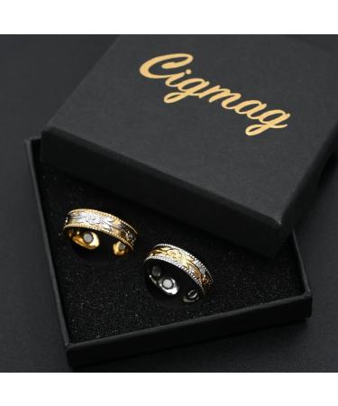 Cigmag Lymphatic Drainage Magnetic Ring - Copper Adjustable with Removal Tool - Gift Box Included (Silver/Gold/Plum) - Buy Online on GoSupps.com