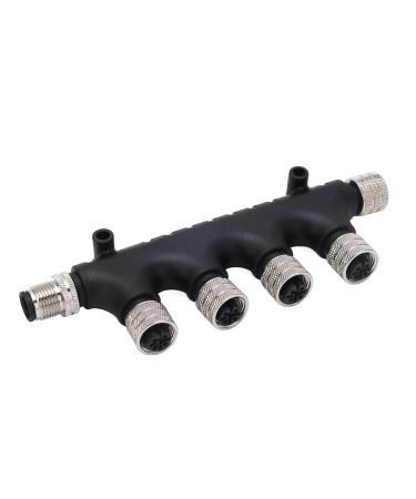 NMEA 2000 MultiPort T Connector, NMEA 2000 4 Port MultiPort T Connector 5 Pin Backbone Drop Cables 4 Port MultiPort Tee Terminator for Lowrance Networks