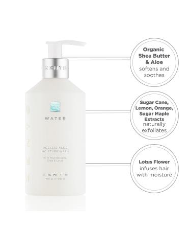 Zents Moisturizing Hand and Body Wash (Water Fragrance) - Organic Shea Butter & Aloe, 10 fl oz - Buy Online on GoSupps.com
