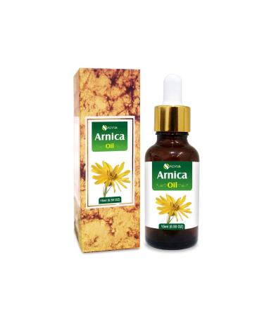 Arnica (Arnica Montana) Therapeutic Essential Oil by Salvia Amber Bottle 100% Natural Uncut Undiluted Pure Cold Pressed Undiluted Aromatherapy Premium Oil (15 ML with Dropper)