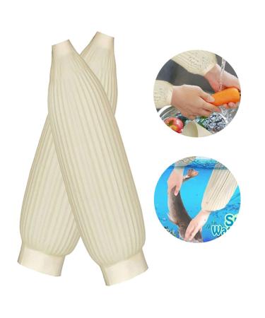 Calayu Waterproof Latex Armanchettes - Reusable Oil-Resistant Elastic Cord Cuffs for Ultimate Protection - Buy Online on GoSupps.com