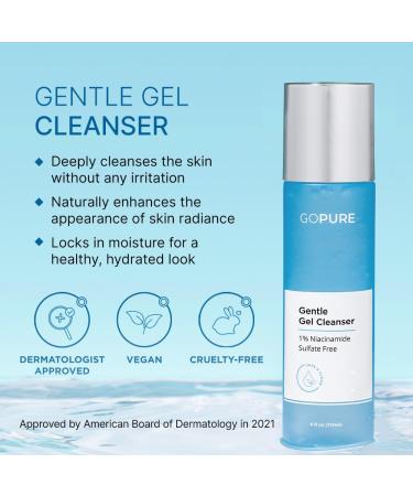 goPure Gentle Gel Cleanser - Brightening Vitamin C Formula Sulfate-Free All Skin Types - 4 oz - Buy Online on GoSupps.com