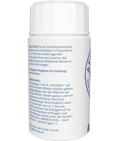 Kumpel Germs Axel Frisch Deo Powder | Probiotic Textile Deodorant for Men & Women | Aluminum-Free Odorless Sweat Protection | 68g - Buy Online on GoSupps.com