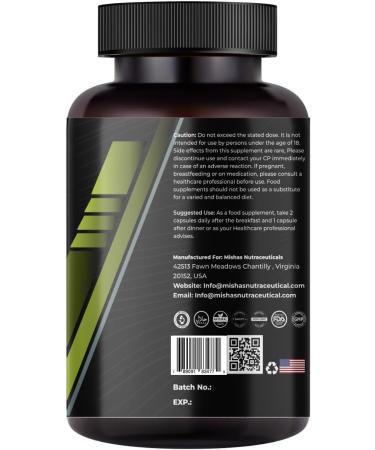 Mishas Nutraceuticals Ashwagandha, Maca Root, Fenugreek Supplement with Ginseng Supports Stress Relief, Mood Balance & Thyroid Health 60 Capsules 60 Count (Pack of 1) - Buy Online on GoSupps.com