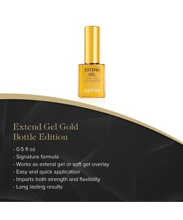 Apres Nail Extend Gel Gold Bottle - 30ml | Premium Soft Gel-X Tips Adhesive | Easy Application & Removal | Soak Off | Applicator Included - 2022 Version - Buy Online on GoSupps.com