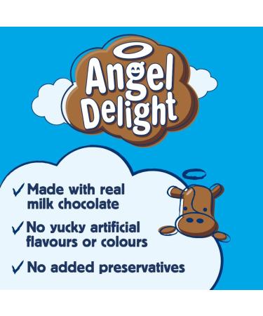 Angel Delight Smooth & Creamy Chocolate Flavour Dessert Mix - 600g Pack | Instant and Delicious - Buy Online on GoSupps.com