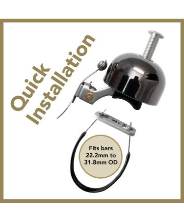 Crane E-Ne Bike Bell - Made in Japan for Road & Mountain Bikes - Matte Black - Buy Online on GoSupps.com