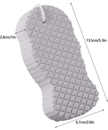 Bath Sponge Loofah Soft Shower Sponge Exfoliator 3D Exfoliiating Bath Foam Sponges Absorbent Moisturizing Shower Sponge for Dead Skin Removal Gray - Buy Online on GoSupps.com