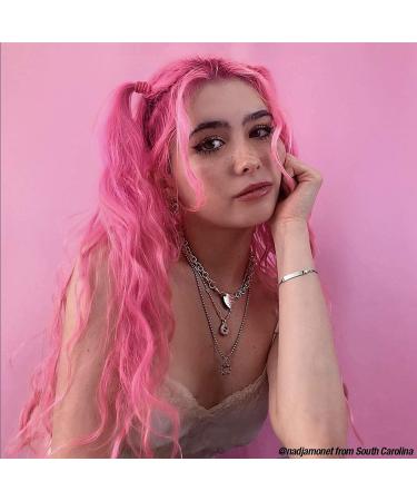Manic Panic Cotton Candy Pink Hair Dye 8 fl oz - Vegan, PPD & Ammonia-Free Semi-Permanent Hair Color - Glows in Blacklight - Bright Cool-Toned Pink Shade - Buy Online on GoSupps.com