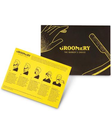 Groomery 6-in-1 Stainless Steel Shaving Template | Perfect Symmetry & Razor-Sharp Contours | Professional Barber Results - Buy Online on GoSupps.com