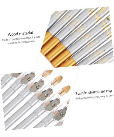 Mikinona 10pcs Pencil Sharpener Eyebrow Pencil Smooth Eyeliner Pencil Eye Shadow Pencils 2 in 1 Eyebrow Brush - Buy Online on GoSupps.com