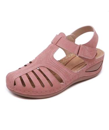 Women Sandals Summer Comfortable Gear Sandals Strap Flat Shoes Vintage Peep Toe suede flats wide fit sandals 02.42 (3 40 EU) 5 38 EU
