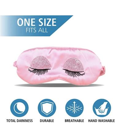 Silk Eye Sleep Mask - Soft & Comfortable Blindfold for Kids & Adults - A1-Pink - Buy Online on GoSupps.com
