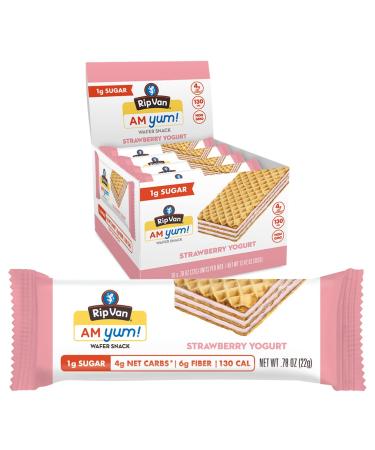 Rip Van AM YUM Strawberry Yogurt - Keto Snacks - Non-GMO Snack - Healthy Snacks - Low Carb & Low Sugar (1g) - Low Calorie Snack - 16 Count - Buy Online on GoSupps.com