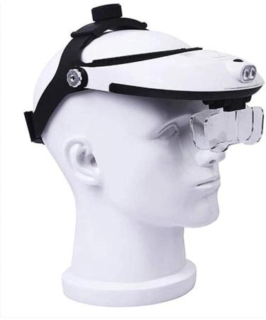 Lightweight Magnifying Glass Head-Mounted Electronic Headless High-Definition Magnifying Glass with 2Led Lights for Reading Eyelashes Crafts Circuit Watch Repair Lofty Ambition - Buy Online on GoSupps.com