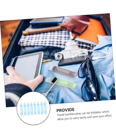 Soesfoufu 8th Foldable Toothbrush Set - Compact Travel Oral Hygiene with Soft Bristles & Toothpaste - Perfect Gift for Dental Care - Buy Online on GoSupps.com