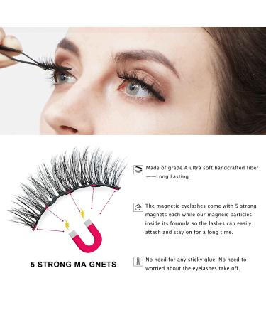 LASHIDOL Magnetic Eyelashes & Eyeliner Set - Natural Look, Reusable & No-Glue Needed - 10 Pairs - Pack of 1 - Buy Online on GoSupps.com