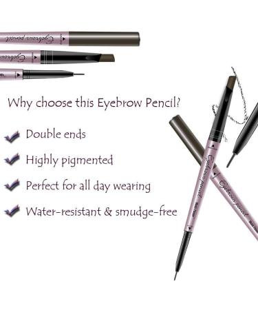 HeyBeauty Eyebrow Pencil with Brow Brush - Light Coffee | Double Ended Automatic Makeup Cosmetic Tool - Buy Online on GoSupps.com