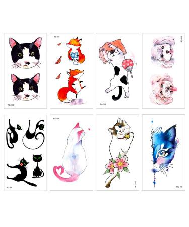PHOGARY 90 Pieces Cat Pets Theme Temporary Tattoos - Waterproof Body Art for Kids - Buy Online on GoSupps.com