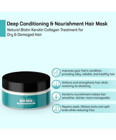 Azani Biotin Collagen Keratin Hair Mask | Repair & Growth | Deep Conditioning for Thin, Dry, Damaged Hair | 6.76 OZ - Buy Online on GoSupps.com