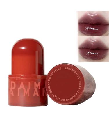 Hezhuang Lip Jelly 2024 New Hezhuang Jelly Lip Gloss Tinted Hydrating Lip Gloss Long Lasting Jelly Texture Moisturising High Shine Non-Stick Gloss Lip Makeup (#03)