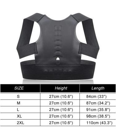 Orthosis Corset Back Brace - Posture Corrector with Magnetic Therapy for Upper Back - Small Size (D) - Improve Posture & Comfort - Buy Online on GoSupps.com
